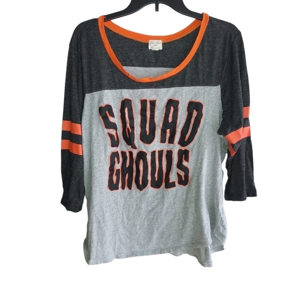Ultra flirt plus squad ghouls quarter sleeve top